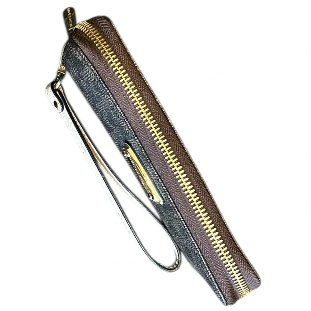 NWOT Michael Kors Brown MK Logo Wristlet Wallet